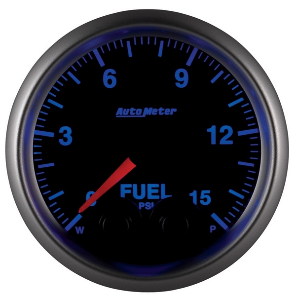 2-1/16" FUEL PRESSURE, 0-15 PSI, ELITE